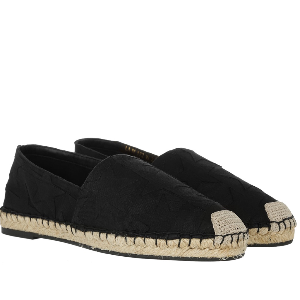 Valentino Womens Black Star Espadrilles Sz 7